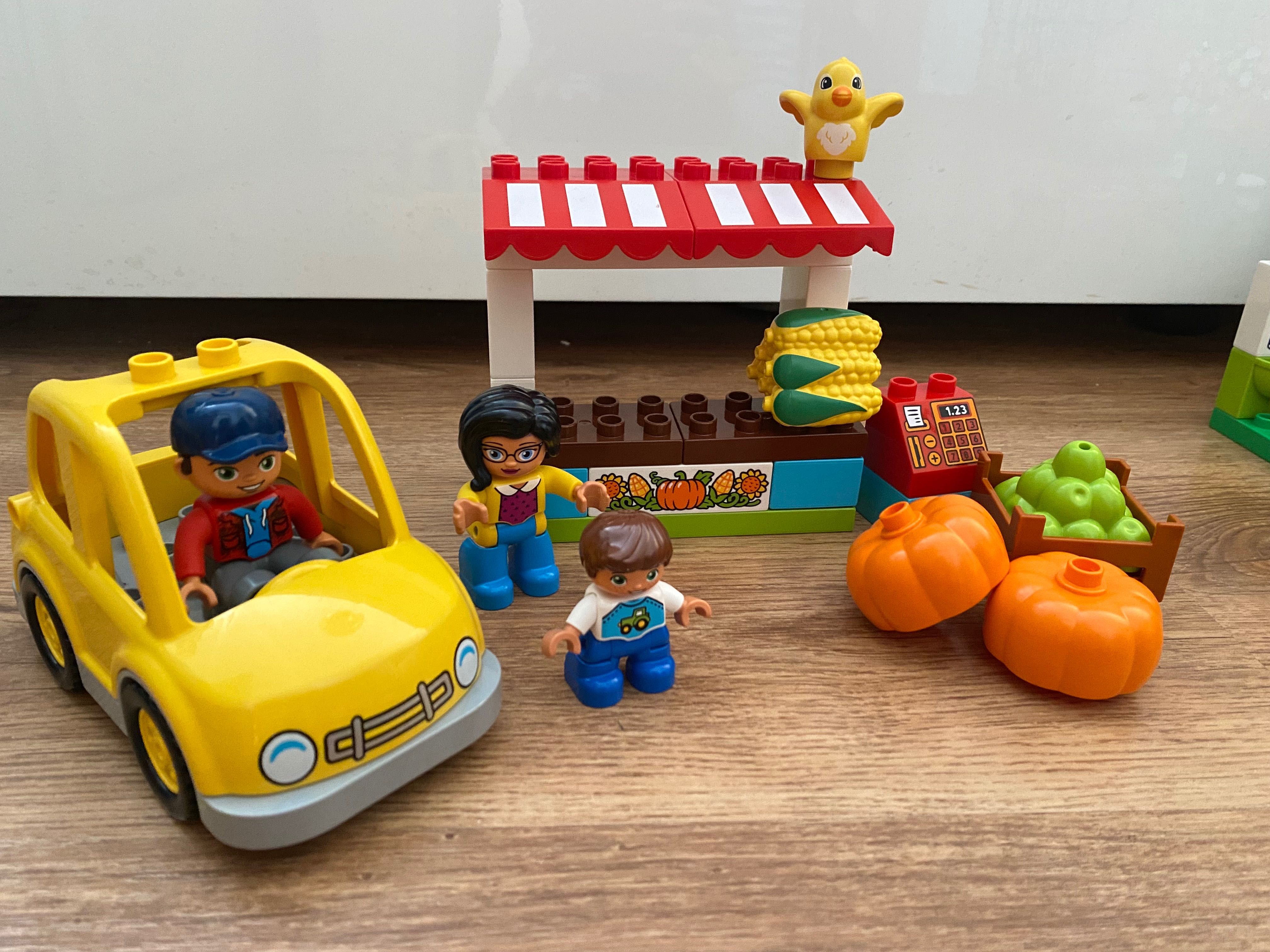 Zestaw Lego Duplo zwierzątka pociąg sklep przedszkole farma plac zabaw