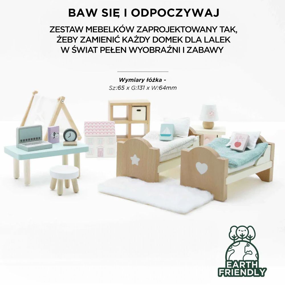 Drewniane mebelki do domku dla lalek pokój Daisylane, Le Toy Van