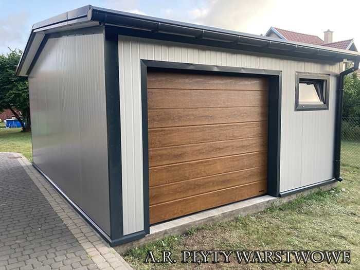 Garaż z płyty warstwowej garaż ocieplany hala przemysłowa  EPS PIR
