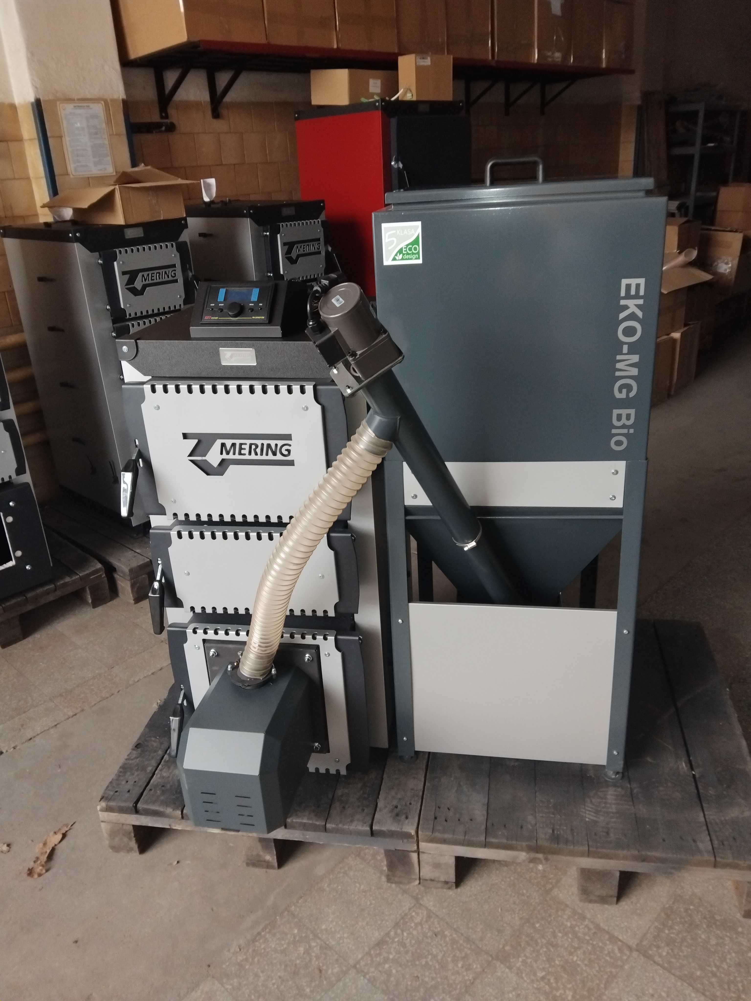 Kocioł piec na pellet pelet EKO-MG Bio 14 o mocy 14kW Mering