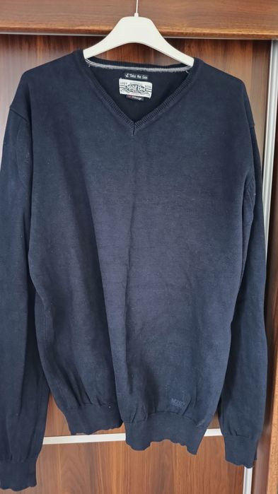 Sweter męski rozmiar L granatowy