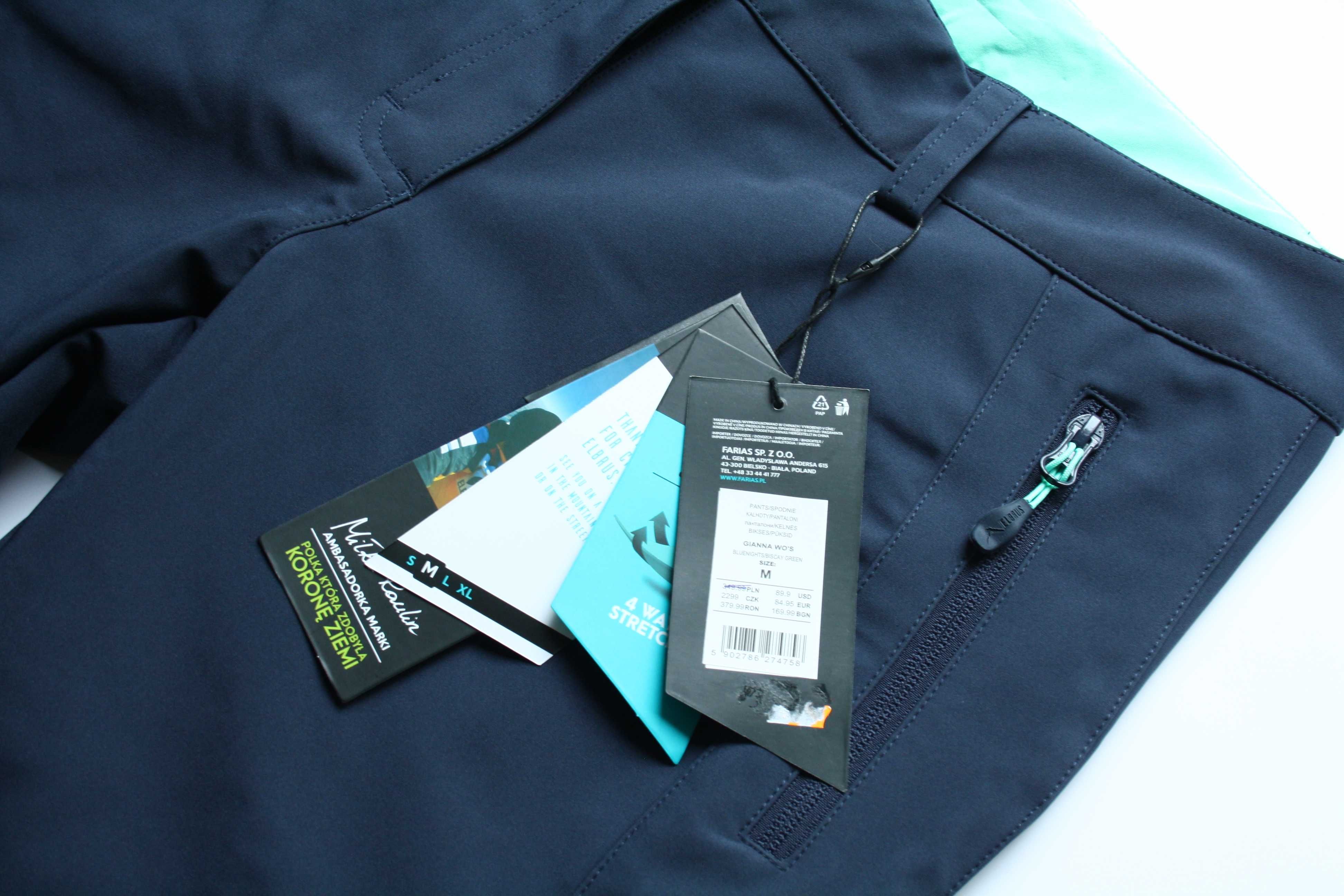 Damskie spodnie softshellowe ELBRUS GIANNA WO’S XL 42 green trekking