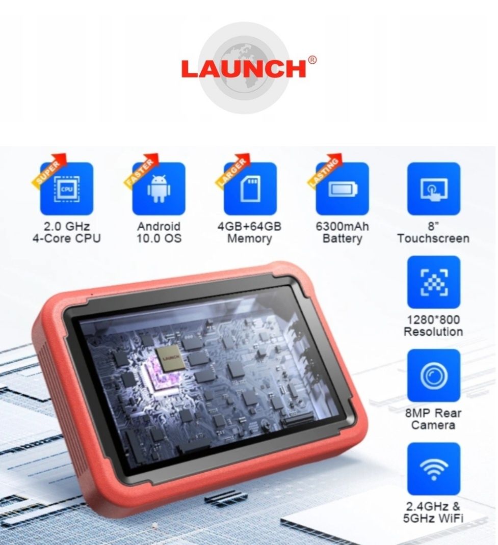 LAUNCH X431 PROS V 5.0 + 2 walizki Najnowszy MODEL CZERWONY JPL 2 LATA