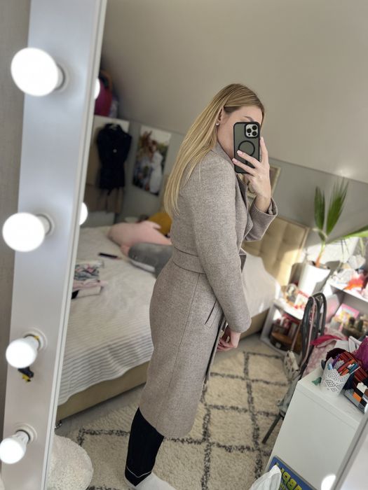 Женское кашемировое демисезонное пальто размер Л