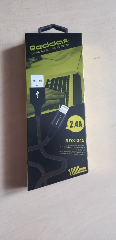 Кабель lightning to usb 2,4А 1М