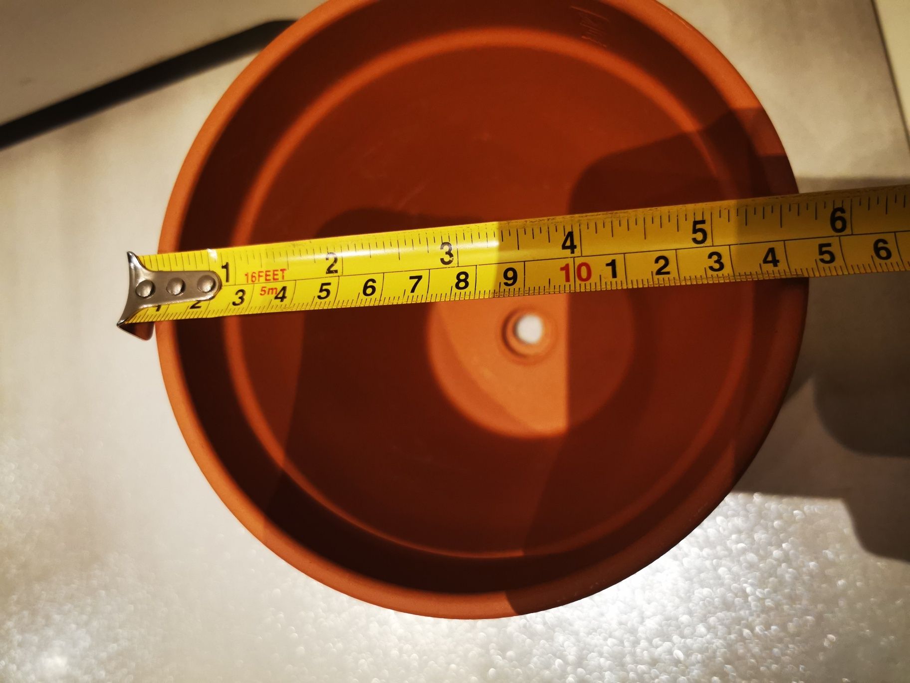 Doniczka ceramiczna pomarańczowa 14 x 13 cm nowa