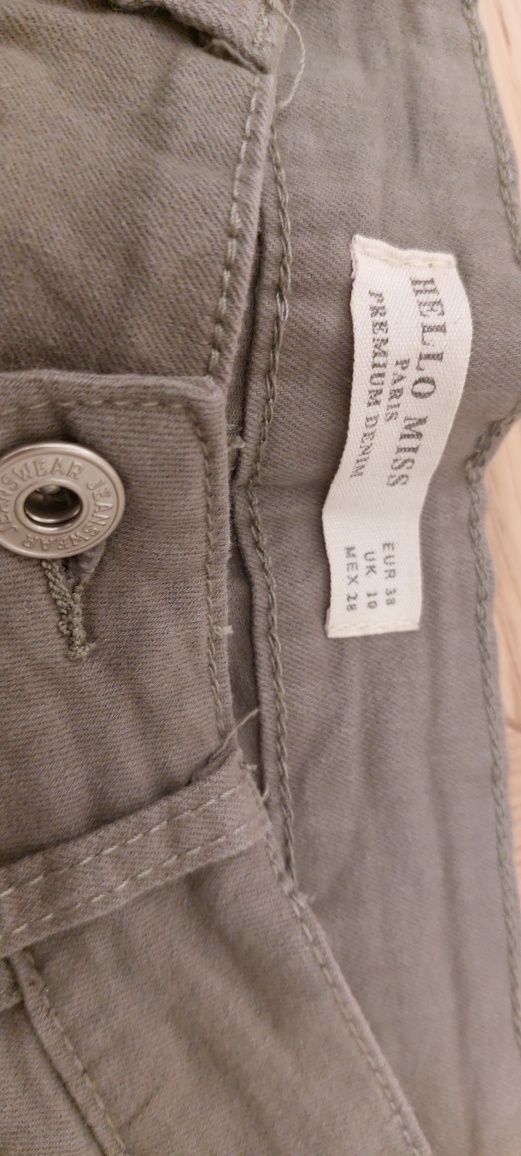 Bojówki damskie, joggery, khaki, 38/M