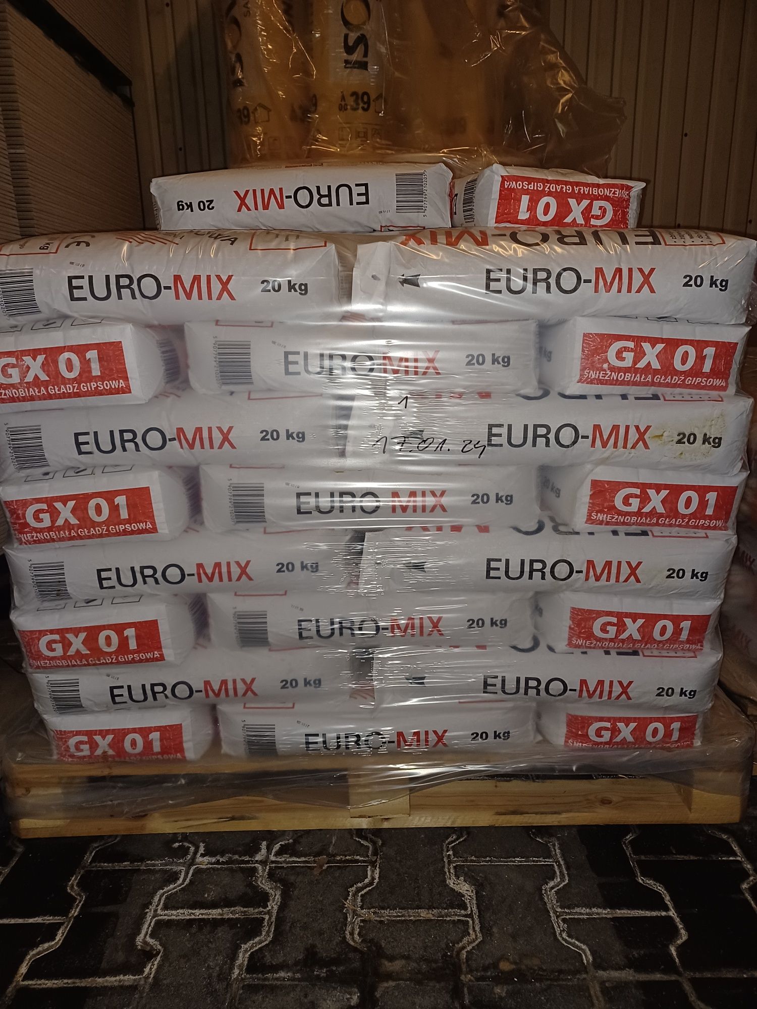 EURO-MIX GX01 gładź gipsowa śnieżnobiała 20kg