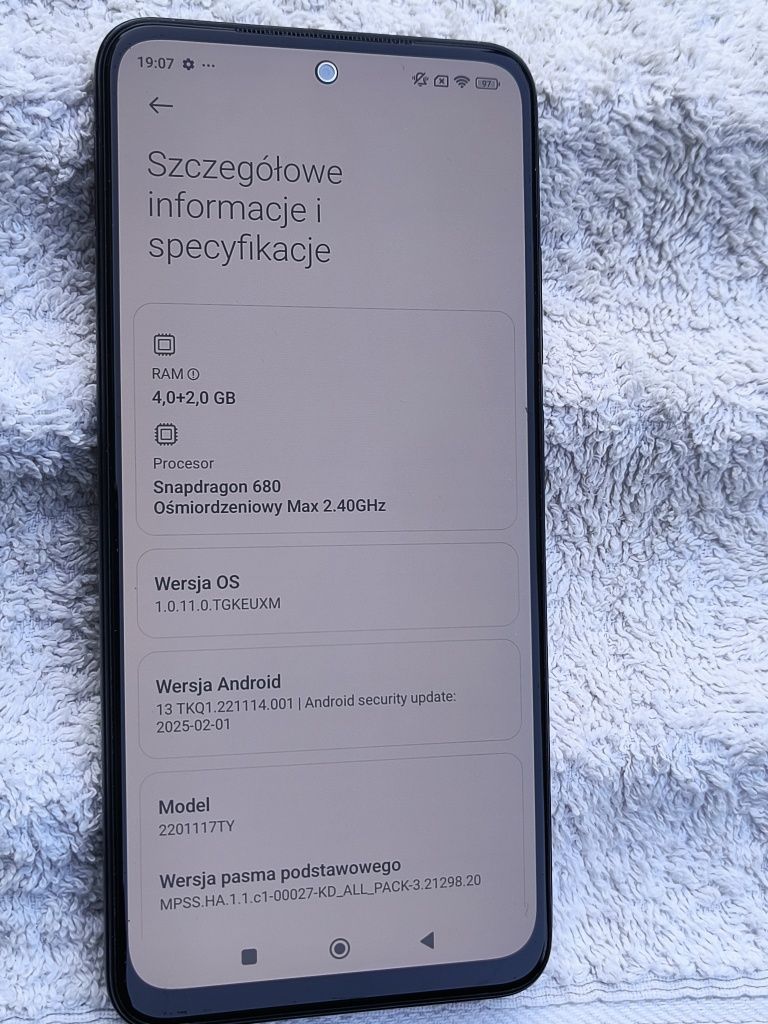 Xiaomi Redmi Note 11 6/128GB szary + etui pancerne