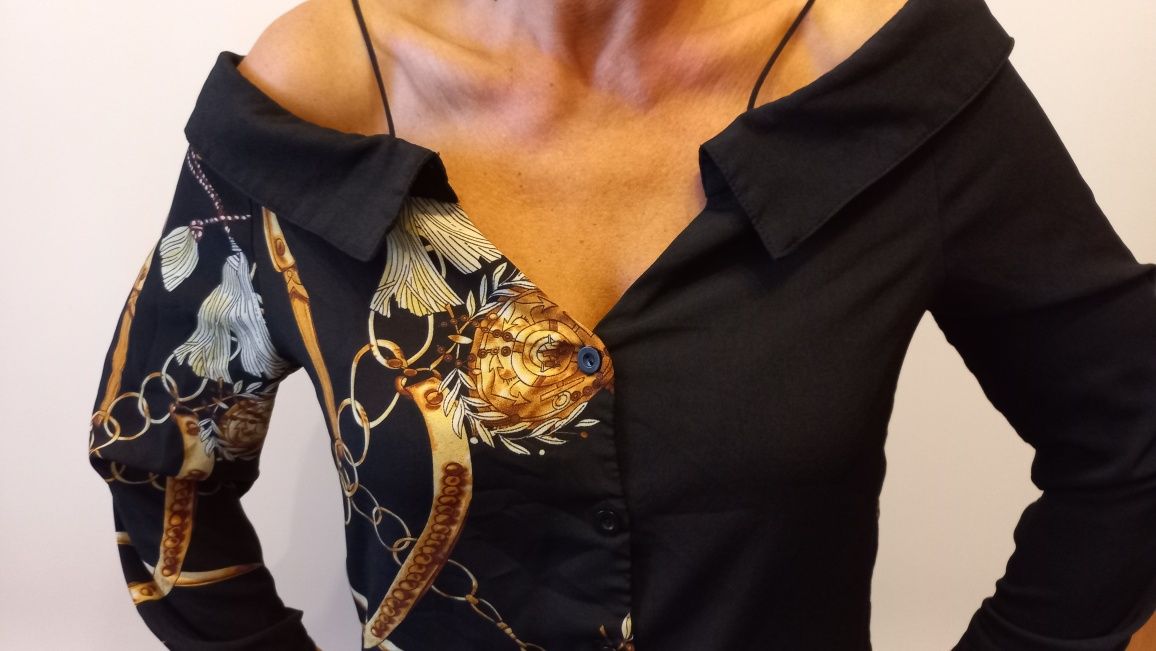 elegancka bluzka z odkrytymi ramionami M