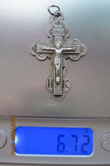 крестик из чистого серебра