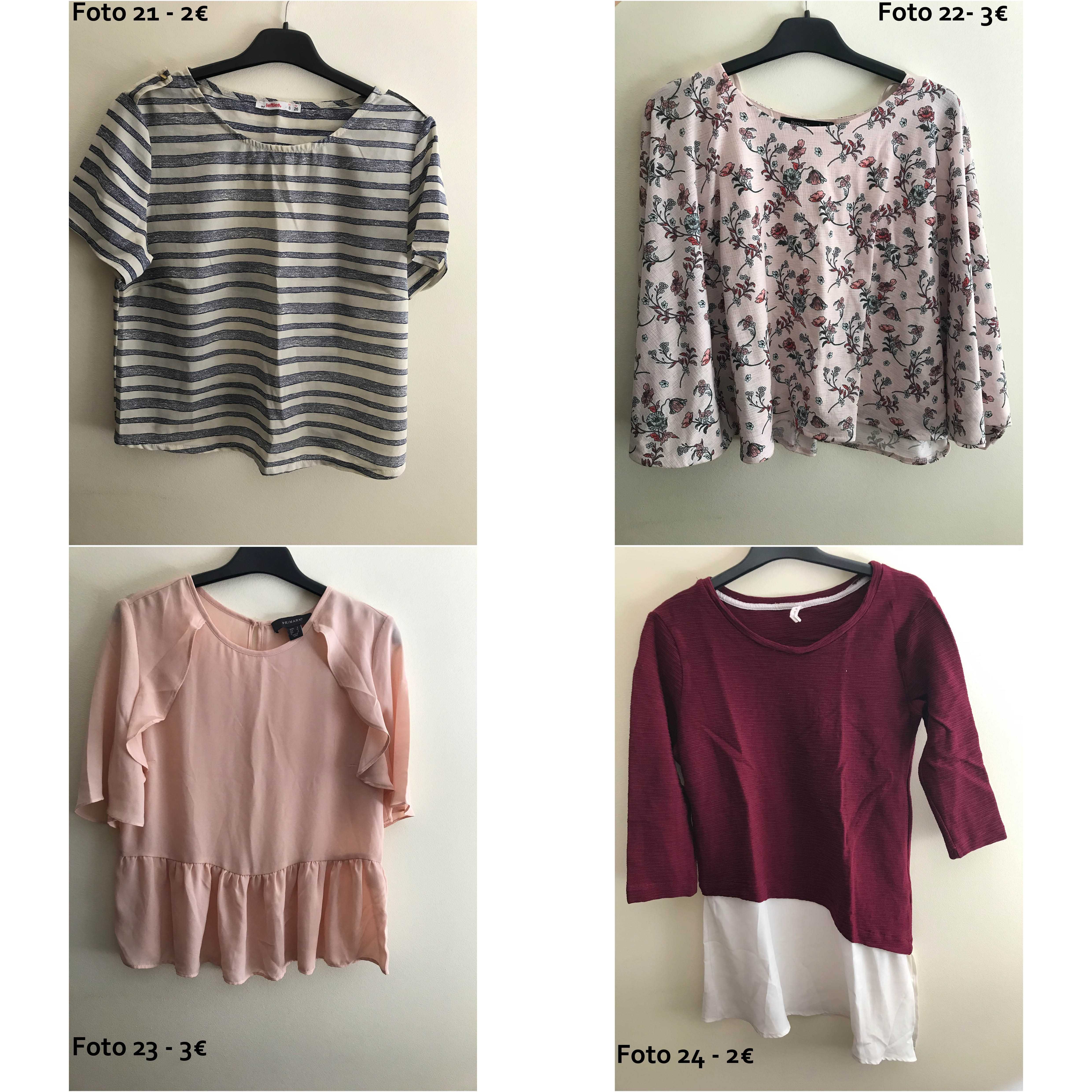 Roupa - (camisola, blusas, camisas) a partir de 2€