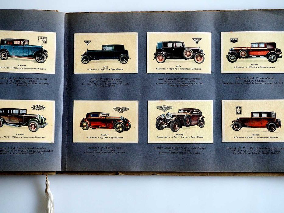 Caderneta de Cromos Alemanha Muito Antiga (1930) - Temática Automóvel