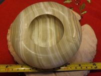 Onyks pakistański – Popielnica  (śr. ok. 14cm ]–w stylu glamour