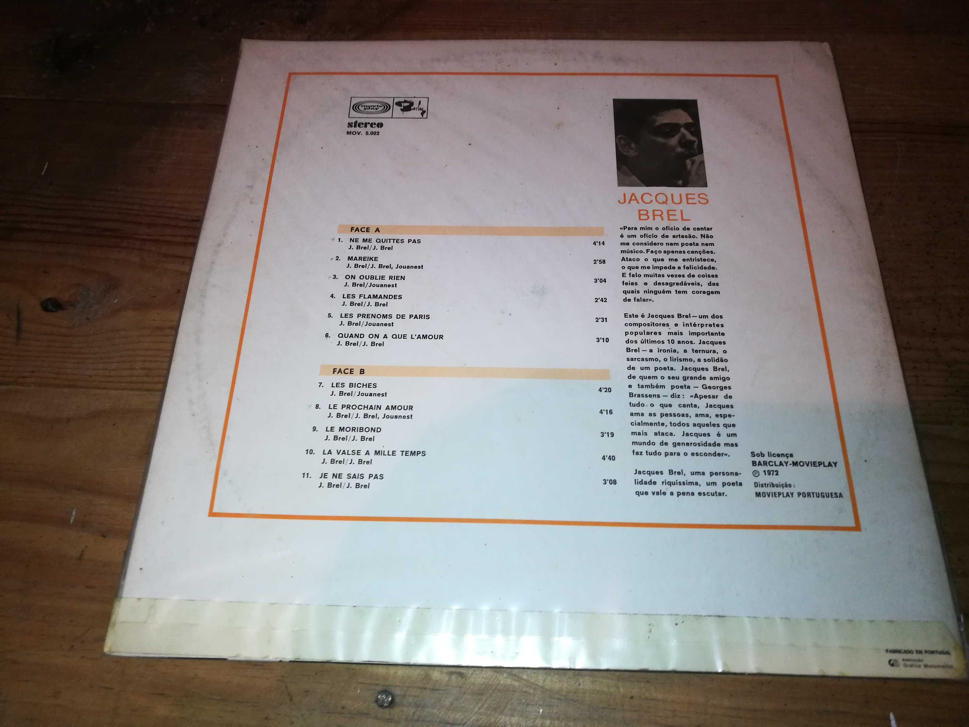 JACQUES   BREL - Jacques Brel LP