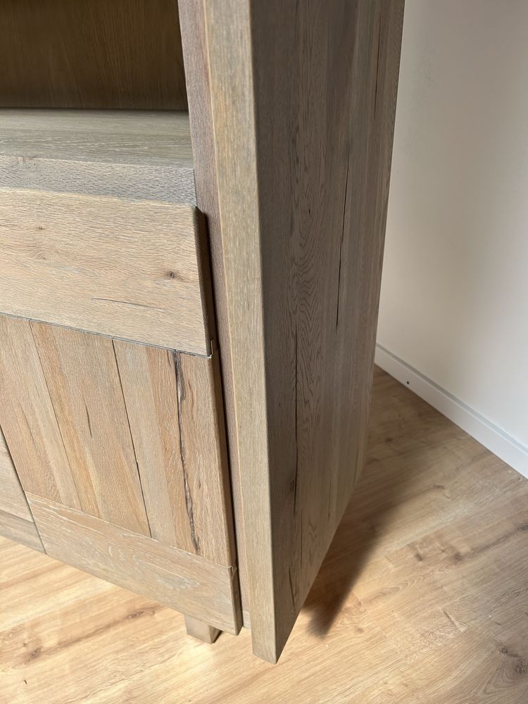 Witryna nowoczesna szafka przeszklona bufet drewniany jasny