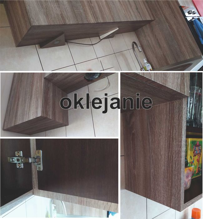 Oklejanie mebli folią zmiana koloru, wymiana frontów, blatu i szafek
