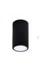 7x natynkowa czarna sufitowa lampa tuba WxH 10.0x17.0 cm E27