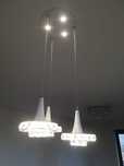 Lampa wisząca potrójna kryształ