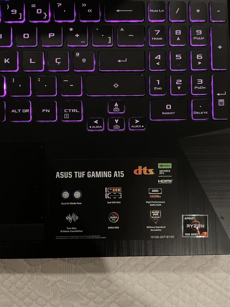 Vendo ASUS TUF Gaming A15 (Ainda com 2 anos de garantia)