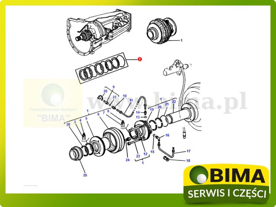 Zestaw naprawczy wycisku sprzęgła MF Massey Ferguson 3080, 3085, 3090