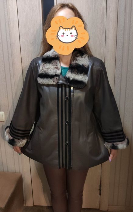 Шикарная женская  куртка из итальянской лайковой кожи