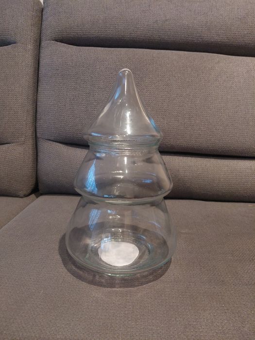 Szklana choinka,pojemnik,bomboniera
