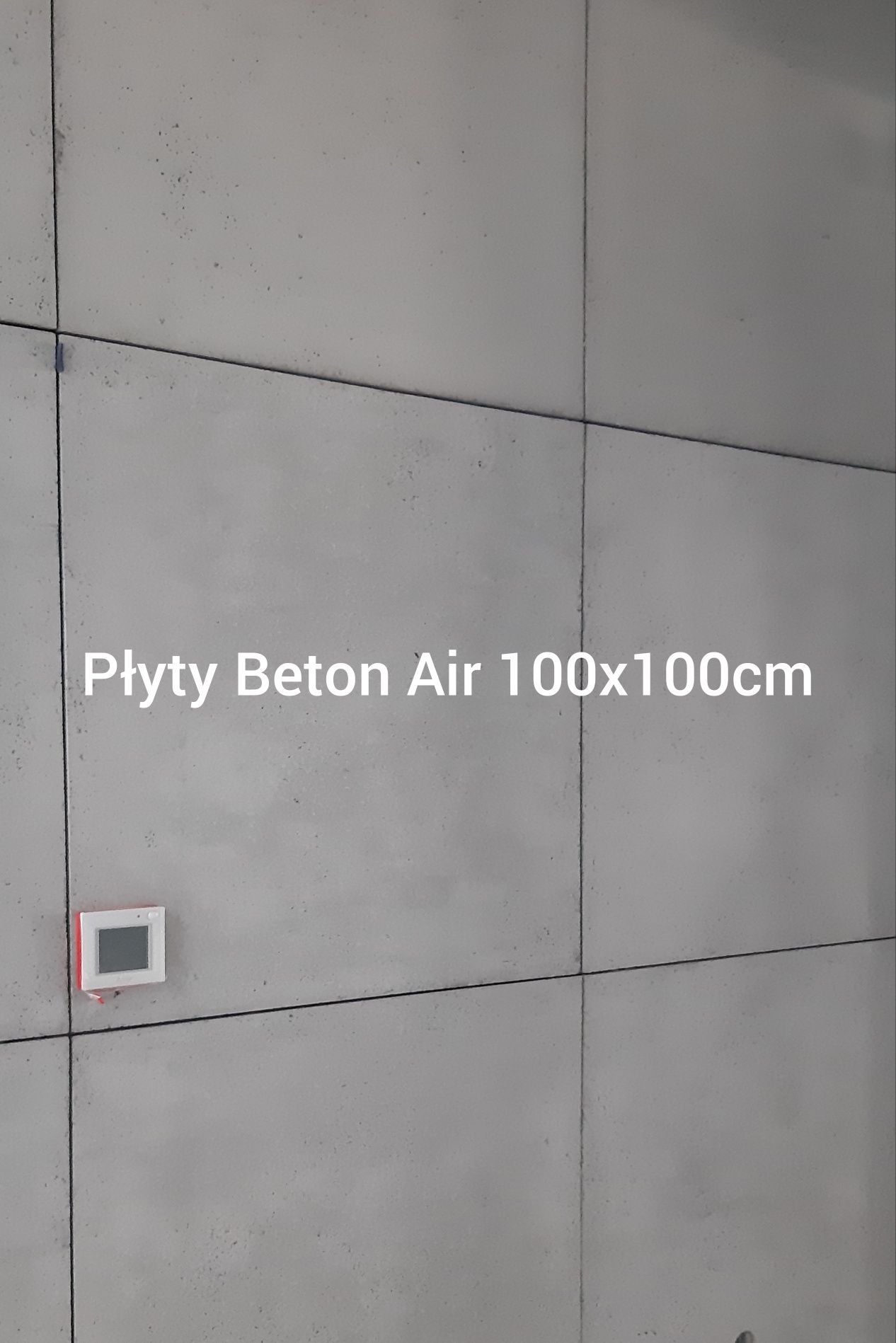 Płyty z betonu architektonicznego, ścienne, gr. 1cm.