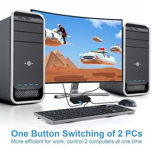 Przełącznik DGODRT HDMI KVM 2 portowy switch USB i 4K 30 Hz KS602
