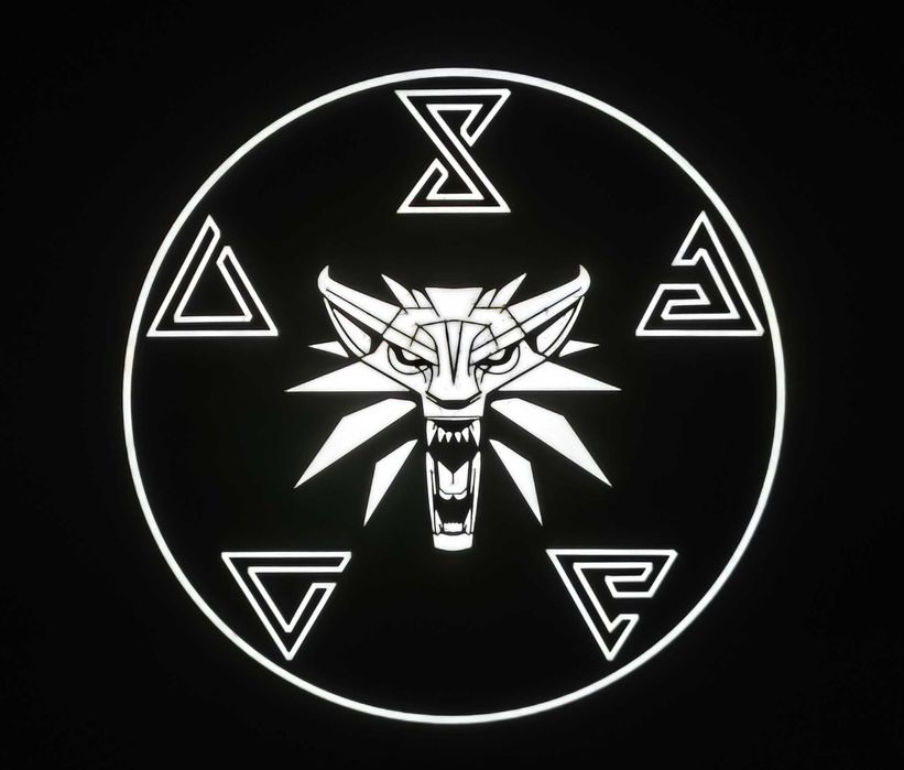 Fanart Wiedźmin Witcher Wilka lampka prezent gadżetdekoracja znaki