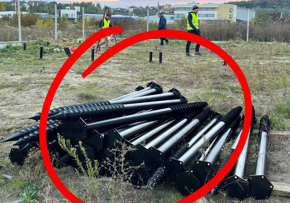 Геопалі винтовой фундамент • гвинтові сваї + геошуруп