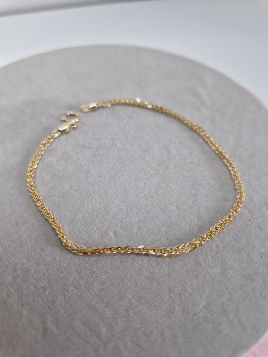 Złota bransoletka Lisi ogon Długość 19cm