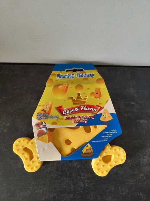 Gryzak dla Psa w Kształcie Sera z Pojemnikiem na Pokarm, Zabawka