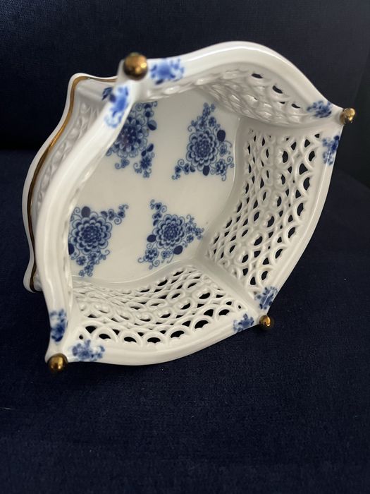 Wallendorf-koszyk porcelanowy-Echt Cobalt