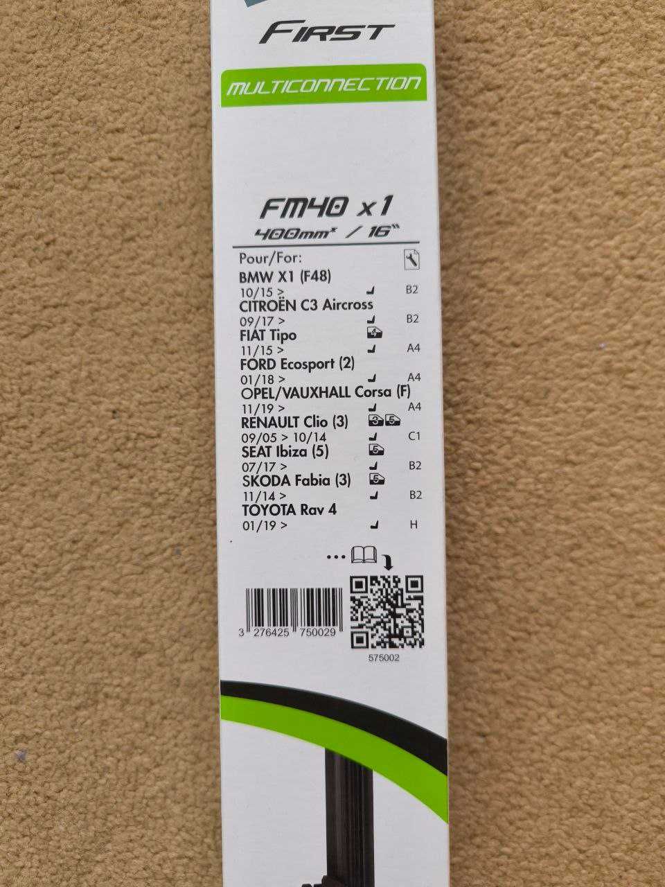 Wycieraczka przednia (pióro) Valeo First Multiconnection FM40 x 1