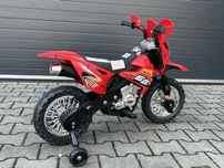 Motor Cross na akumulator Motorek Pomocnicze boczne kółka Dźwięki LED