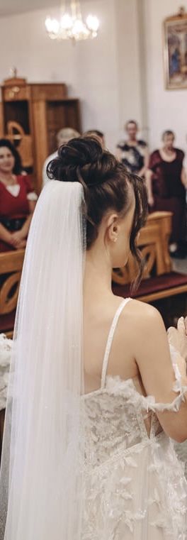 Welon ślubny iviory dlugi