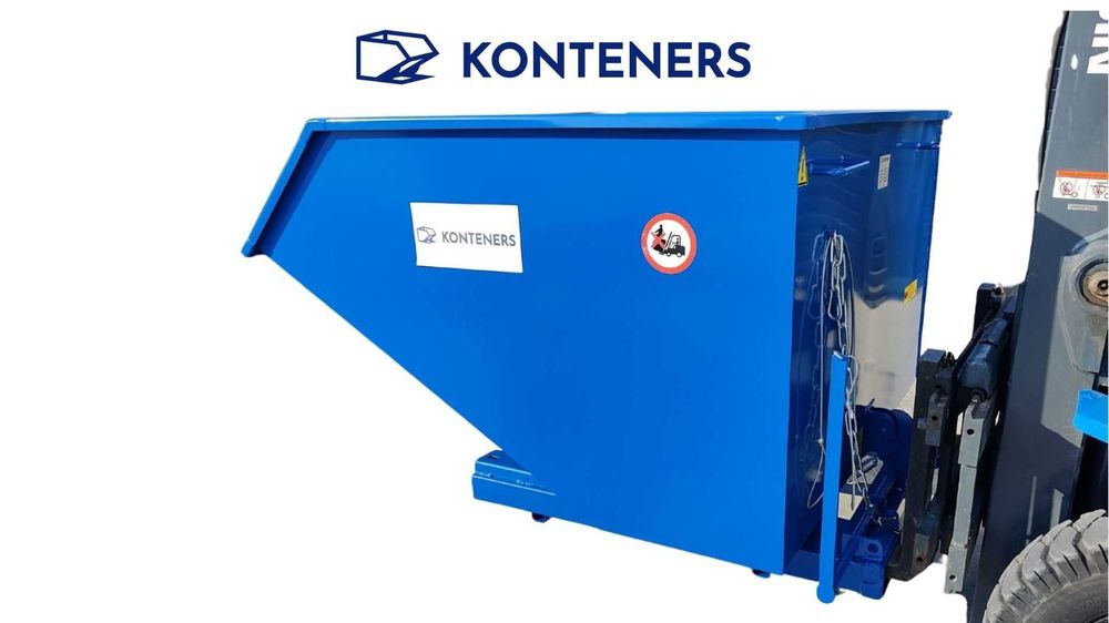 Kontener metalowy samowyładowczy 1m3 na odpady do kontener hakowy KP