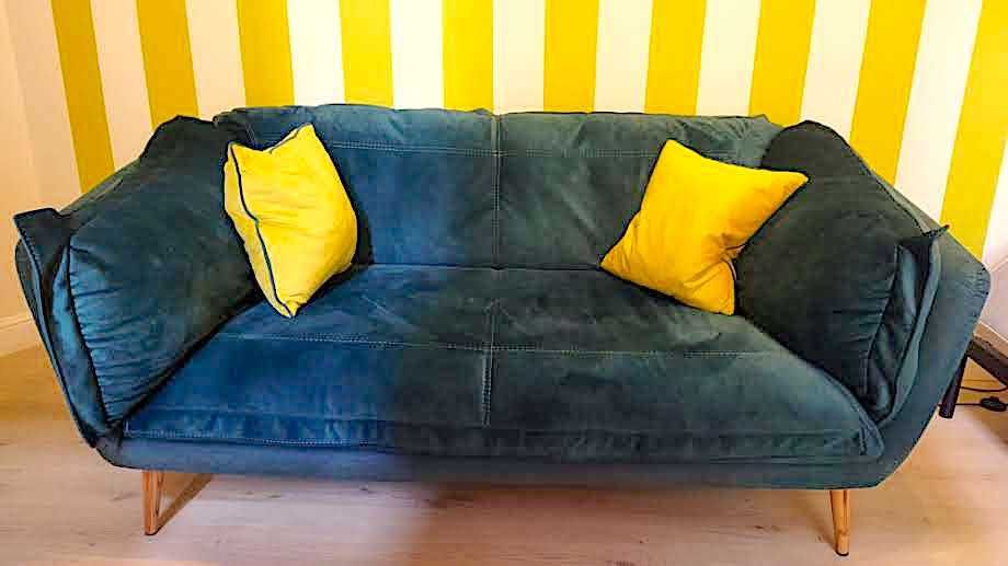 OKAZJA - welurowa SOFA glamour vintage retro