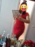 Vestido sensual vermelho