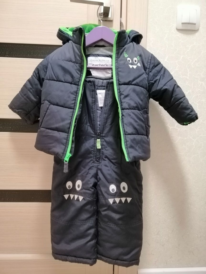 Костюм картерс оригинал, комбенизон, куртка зима, на 12 месяцев