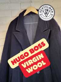 Oryginalny płaszcz od Hugo Boss z wełną virgin. XXL Prawdziwy vintage.