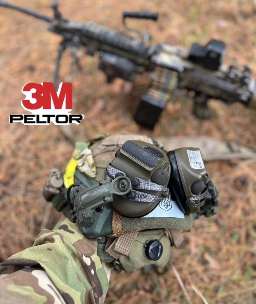 Активні навушники 3M Peltor ComTac XPI + Кріплення Tеgris карбон ТОП‼️