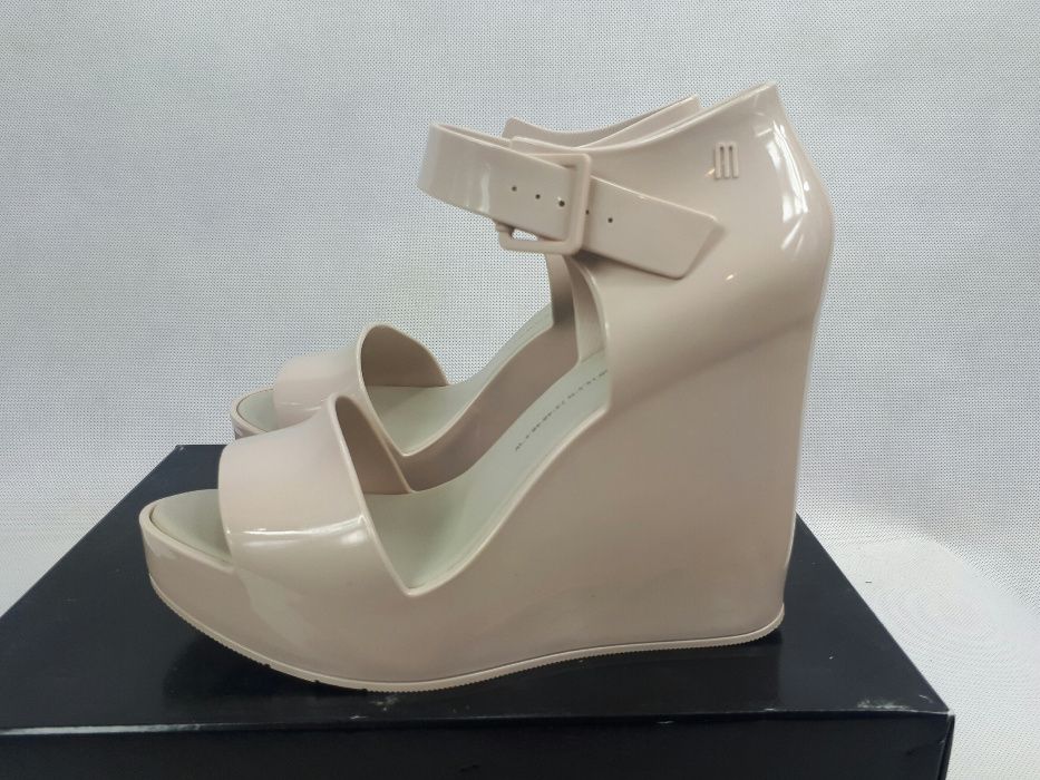 NOWE sandaly koturn 32241 Melissa MAR WEDGE AD 01319 BEIGE BEZOWE EU37
