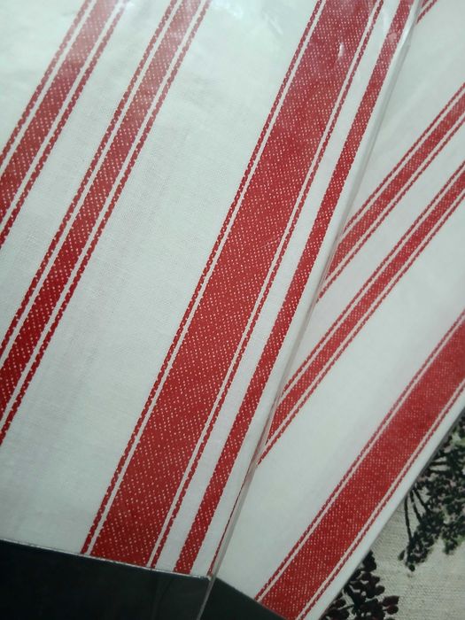 Rolety w sielskim stylu białoczerwone bawełna 100%
