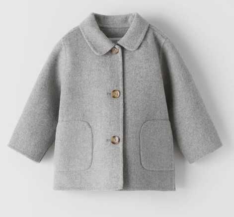 Zara płaszcz płaszczyk wełniany wełna NOWY 2-3 lata 98 cm