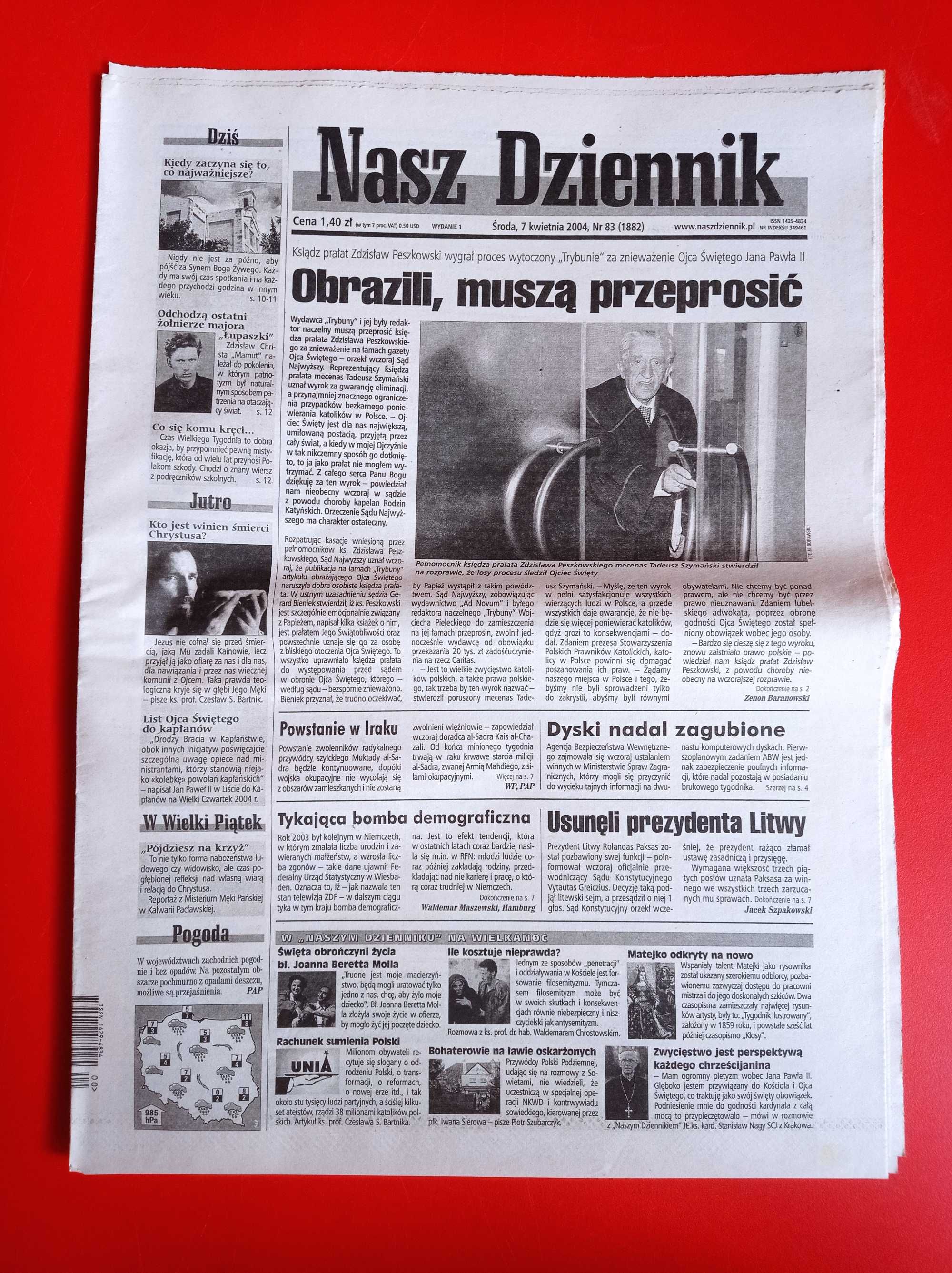 Nasz Dziennik, nr 83/2004, 7 kwietnia 2004