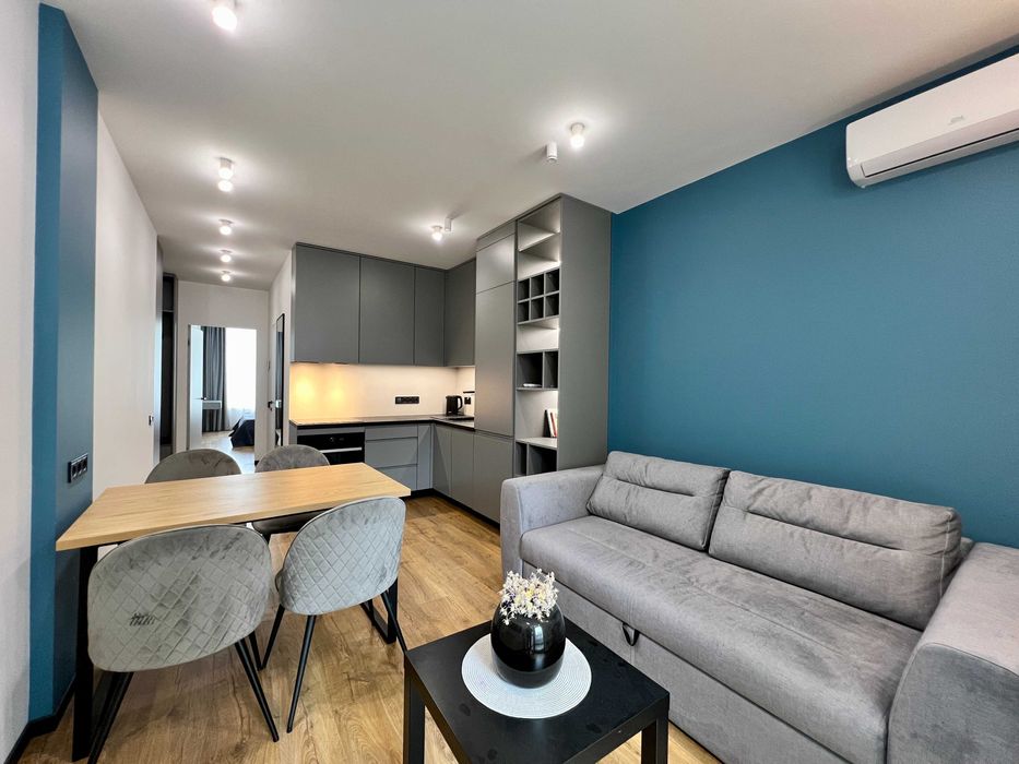 Гармонійна 1-кім 44м2 з двостороннім плануванням в ЖК Республіка