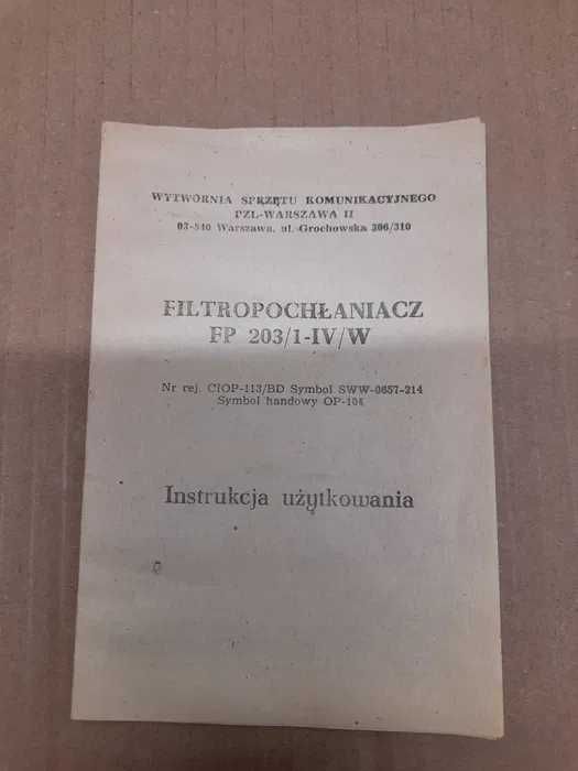 Filtropochłaniacz wielogazowy FP 203/1-IV/W filtr pochłaniacz