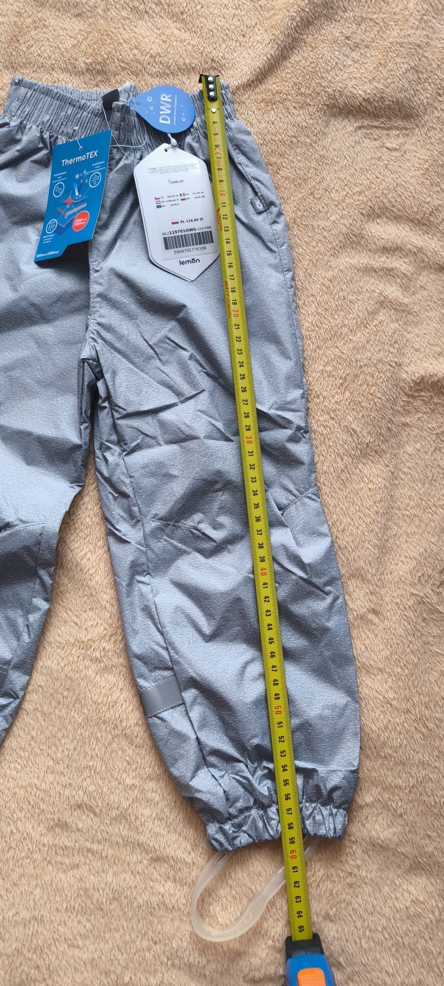 Nowe spodnie przeciwdeszczowe coccodrillo r. 98 thermotex